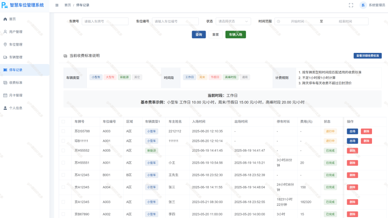 车位停车场管理系统-源码好优多