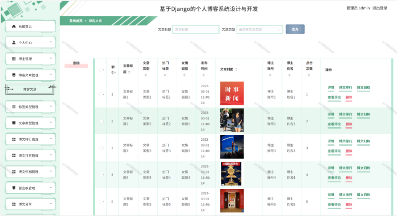 基于Python+Django的个人博客系统+LW+PPT-源码好优多