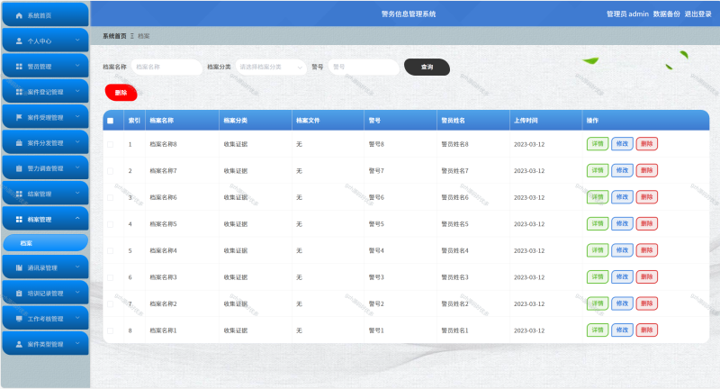 基于Python+Django的警务信息管理系统+LW+PPT-源码好优多