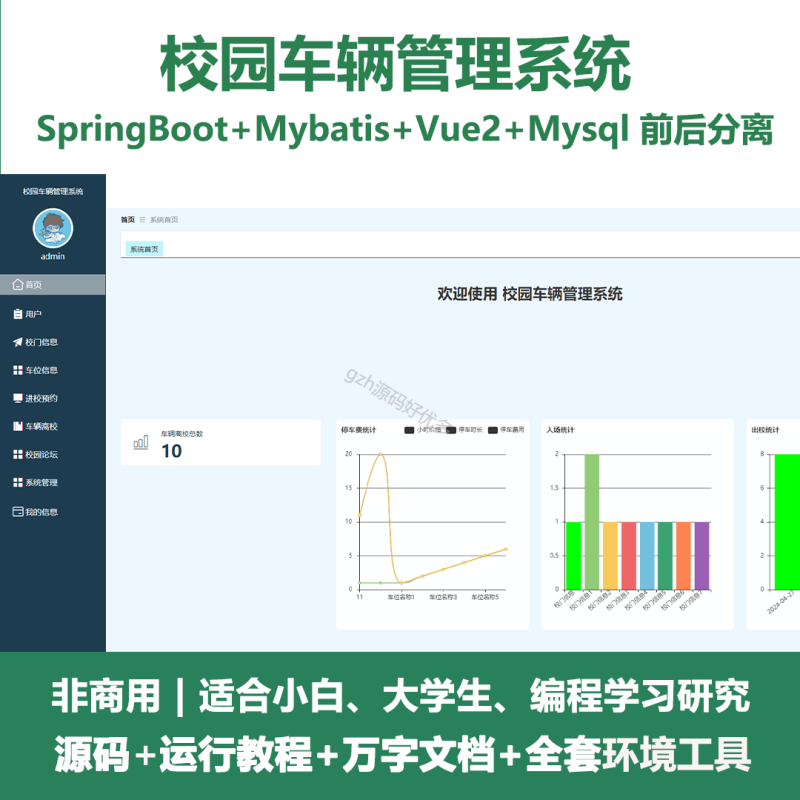 基于Java Springboot 校园车辆管理系统-源码好优多