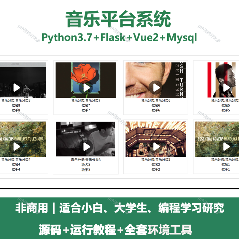 基于Python+Flask的音乐平台系统-源码好优多