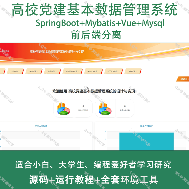 基于Java Springboot高校党建基本数据管理系统-源码好优多