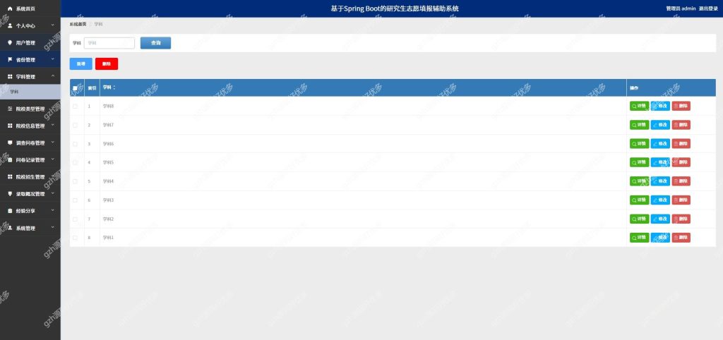 基于Java springboot研究生志愿填报辅助系统-源码好优多