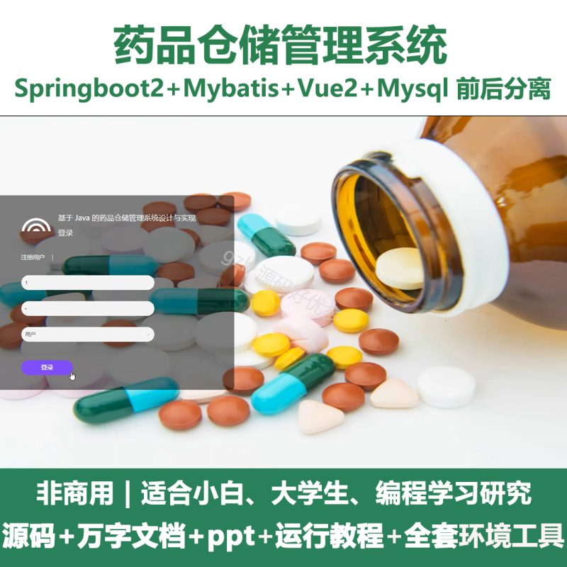 基于Java springboot药品仓储管理系统+LW+PPT-源码好优多