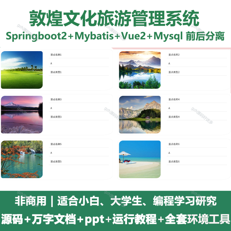 基于Java springboot敦煌文化旅游管理系统+LW+PPT-源码好优多