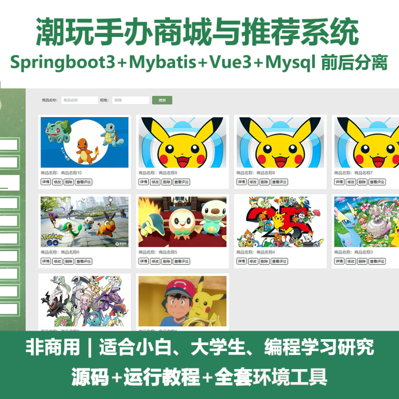 基于Java springboot潮玩手办商城与推荐系统-源码好优多