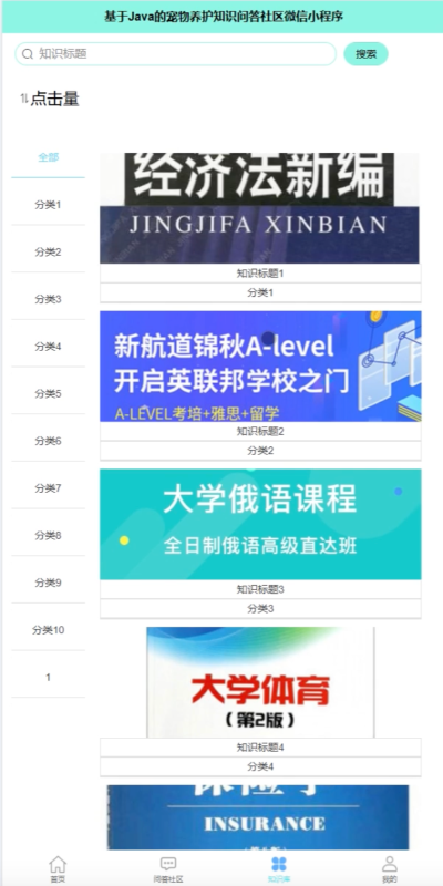 宠物养护知识问答社区微信小程序源码 Springboot+Vue 万字文档-源码好优多