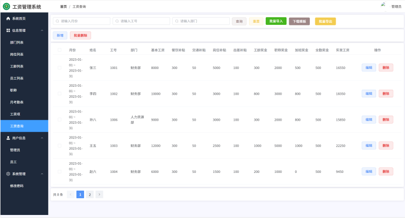 员工工资管理系统源码 Java+SpringBoot+Vue3 前后分离 设计文档-源码好优多