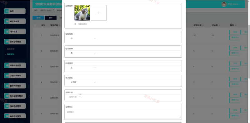 springboot宠物社交互助平台-源码好优多