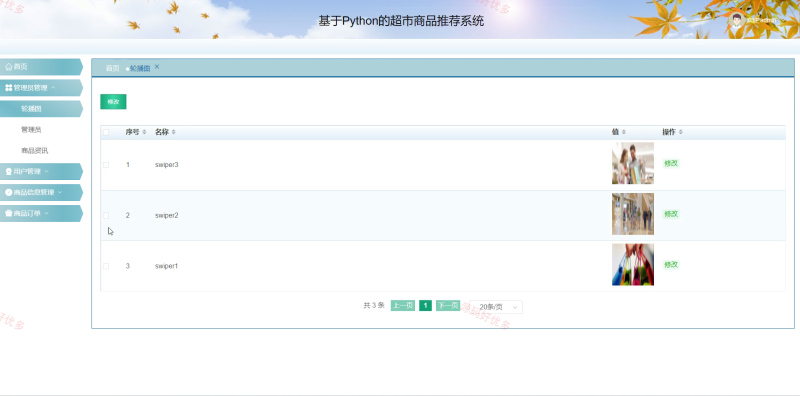 python 超市商品推荐系统-源码好优多